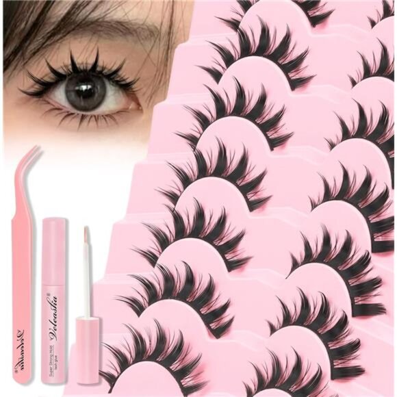 Lashes Manga Eyelashes Spiky Eye Lashes Anime Lash 8D Doll Lash - Picture 1 of 7